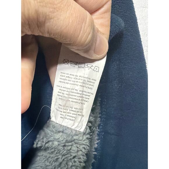 Kavu Hoodie Medium Navy Blue Fleece Lined Full Zip Sweatshirt Fuzzy Sherpa - Picture 4 of 6